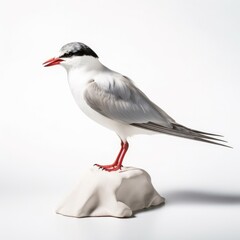 Common tern bird isolated on white. Generative AI