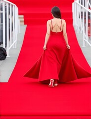 The red carpet beneath their feet is a symbol of recognition and achievement, a pathway to celebration and acclaim. This moment marks the pinnacle of their success