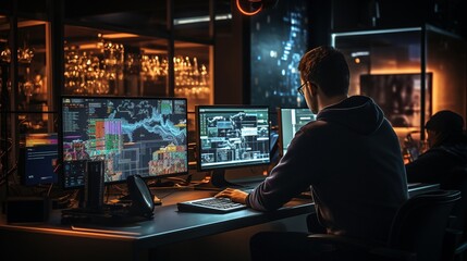 IT professional using personal computer