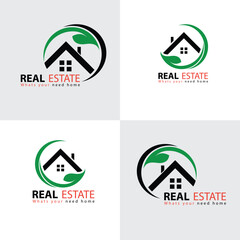 Free vector real estate logo template design