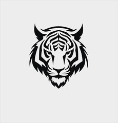 tiger head vector logo icon illustration design © mohammad