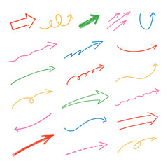 Fototapeta シンプルな手書きの矢印セット（カラフル）
Simple handwritten arrow set (colorful) obraz