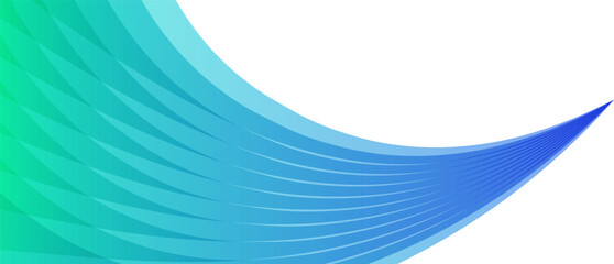 波のような青と緑色のウェーブラインのベクター背景画像