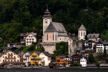 landscape photography of Hallstatt, Hallstatt is a village on Lake Hallstatt's western shore in Austria's mountainous Salzkammergut region 