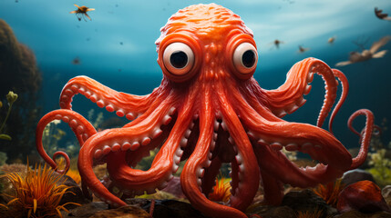 Giant Squid Illustration: Underwater Fantasy