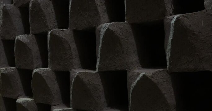 Inside an old dovecote for pigeons Isfahan Iran