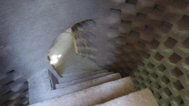 Inside an old dovecote for pigeons Isfahan Iran