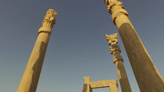 Ruins of apadana palace built by darius Persepolis Iran