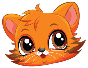 Adorable Cat Cartoon Character