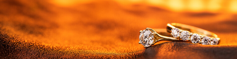 Engagement diamond ring banner