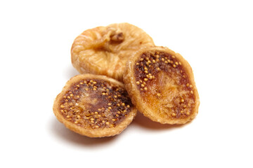 Dried figs isolated on a white background