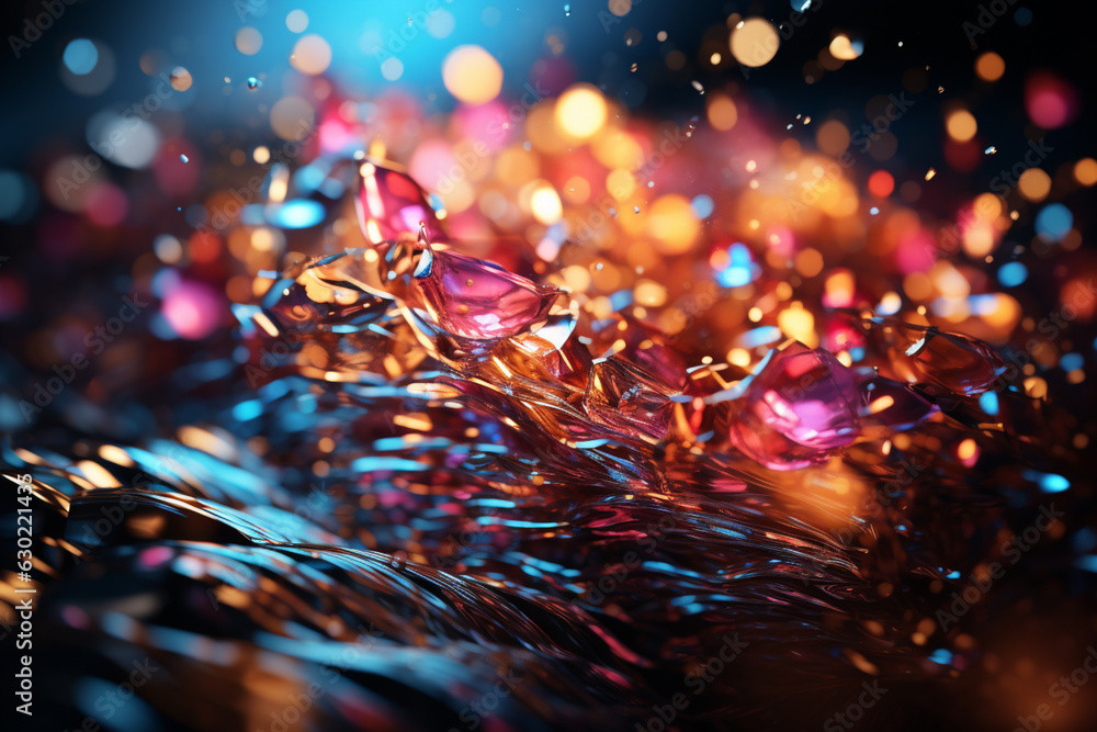 Aufkleber a colorful confetti shower, representing the joy and celebration that comes with welcoming the new y