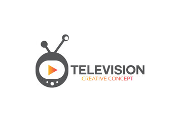 Fototapeta premium television logo icon vector isolated