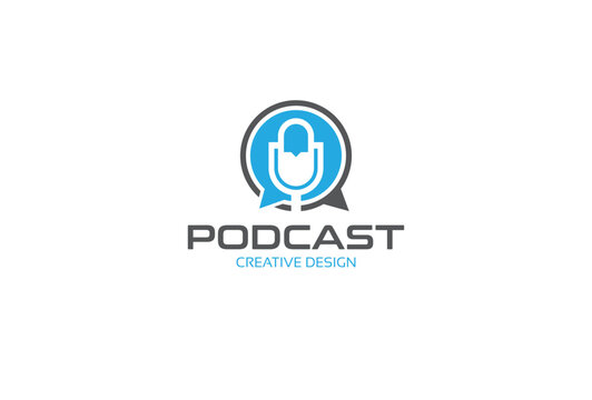podcast logo icon vector isolated