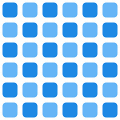 Blue rounded square pattern. Rounded square vector pattern. Seamless geometric pattern for clothing, wrapping paper, backdrop, background, gift card.