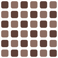 Brown rounded square pattern. Rounded square vector pattern. Seamless geometric pattern for clothing, wrapping paper, backdrop, background, gift card.