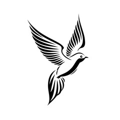 Vector Bird with open wings for your logo