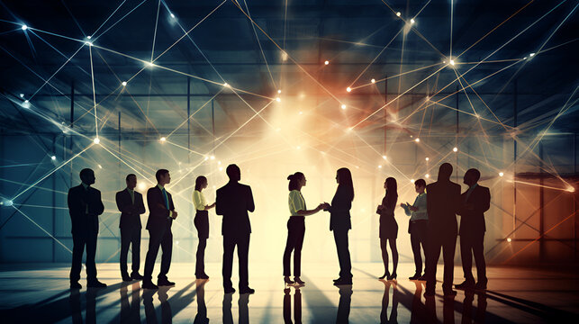 group of people working together