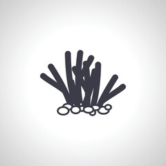 seaweed icon. Marine plant isolated icon