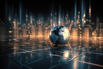Worldwide investment, trade and exchange concept. Generative AI