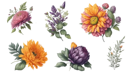 Tuinposter set of flowers © DELWAR