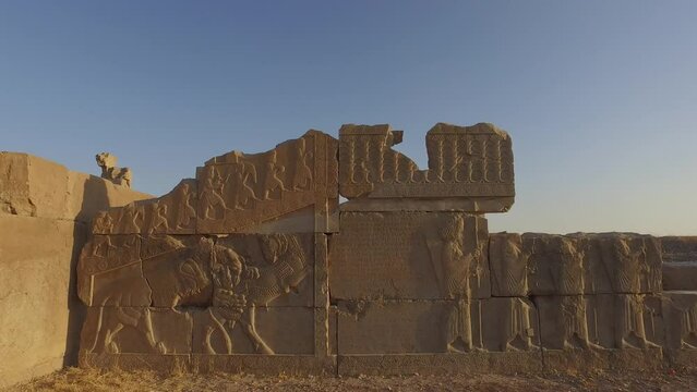Relief in Apadana palace Persepolis Marvdasht Iran
