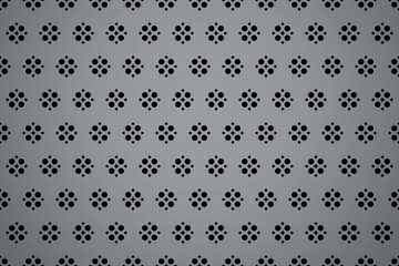 Flower geometric pattern. Seamless vector background. Gray and black ornament