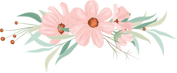 a bouquet with beautiful pink flowers