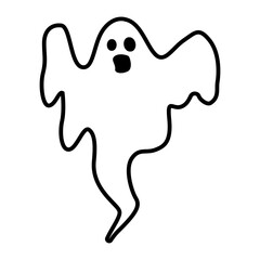 Ghost icon vector. Phantom illustration sign. Specter symbol. Halloween logo. Spirit mark.
