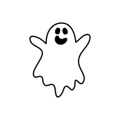 Ghost icon vector. Phantom illustration sign. Specter symbol. Halloween logo. Spirit mark.