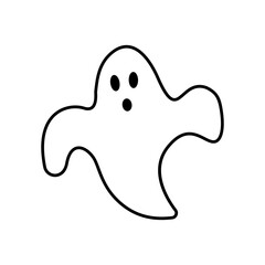 Ghost icon vector. Phantom illustration sign. Specter symbol. Halloween logo. Spirit mark.