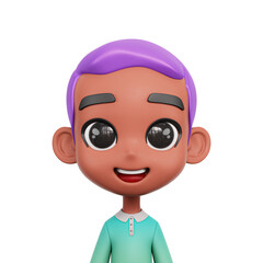 3D Render Avatar Man With Turquoise Polo Shirt Isolate Transparent Background, 3D Rendering illustration