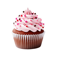 Cupcake isolated on transparent background. PNG file, cut out