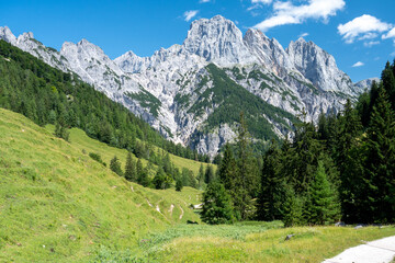 Mühlsturzhörner im Klausbachtal bei Ramsau, Berchtesgadener Land, Oberbayern, Bayern, Deutschland