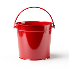 red bucket on a white background AI Generative