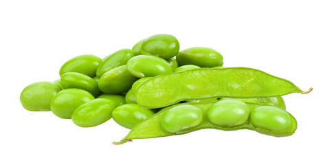 green soybeans on transparent png