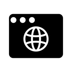 Go to web symbol icon. sign for mobile concept and web design color editable