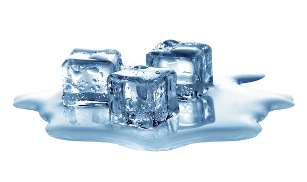 ice cubes isolated on  transparent png