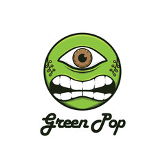 cool cute mascot logo icon illustration design for halloween celebration