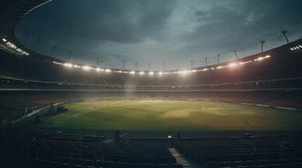 night stadium lights created with generative ai