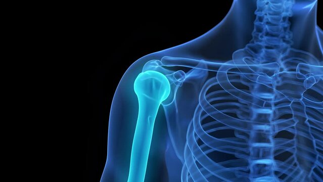 Animation of the skeletal structure of the shoulder joint