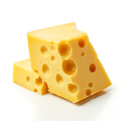 cheese on a white background AI Generative