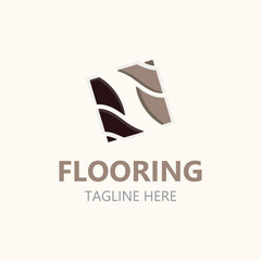 Flooring Logo design, custom Layer company Vector elegant parquet Illustration