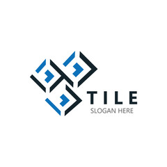 Elegant Tile Flooring Logo Design business Template