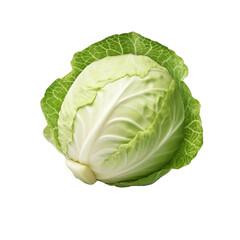 Fototapeta premium Frischer Weißkohl isoliert auf transparentem Hintergrund