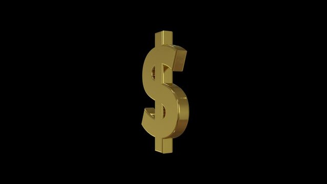 Golden Dollar Symbol Seamless Rotated