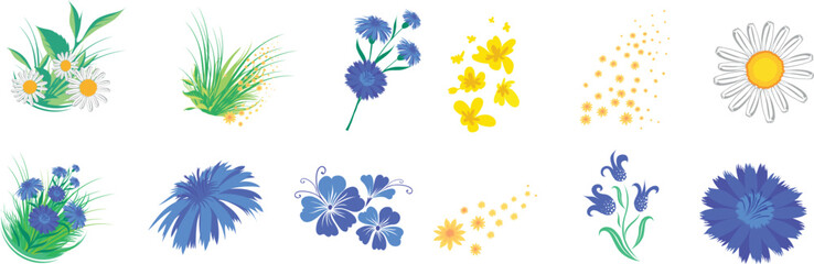 Hibiskus flower flat modern illustration. Vector illustration © Chakraborty