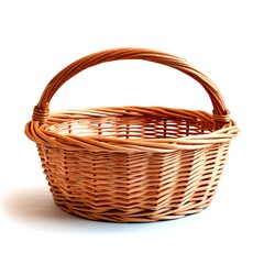 Fototapeta na wymiar Wicker basket on a white background
