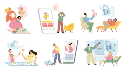 Psychologist listening to patient at mental therapy session. Growth mind and mental intelligence self development tiny person. Person talking to psychotherapist. Psychological session therapy support