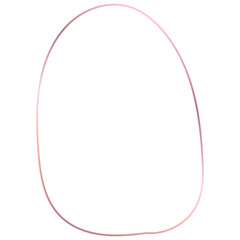 Rose gold Abstract Organic Shape  Outline Border